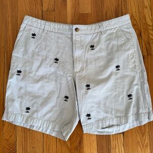 Chaps Men's Size 40 Khaki Embroidered Palm Tree Chino
Shorts